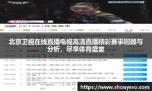 北京卫视在线直播电视高清直播精彩赛事回顾与分析，尽享体育盛宴