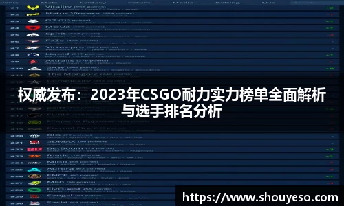 权威发布：2023年CSGO耐力实力榜单全面解析与选手排名分析