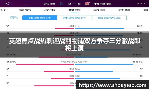 英超焦点战热刺迎战利物浦双方争夺三分激战即将上演